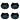 Felix Cat Dish Set of Four - Black