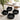 Felix Cat Dish Set of Four - Black - lifestyle