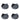 Felix Cat Dish Set of Four - Grey