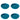 Ozzy Oval Cat Dish Set of Four - Blue