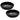 OSCAR ROUND CAT DISH SET OF TWO - BLACK - Park Life Designs