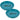 OSCAR ROUND CAT DISH SET OF TWO -  BLUE - Park Life Designs