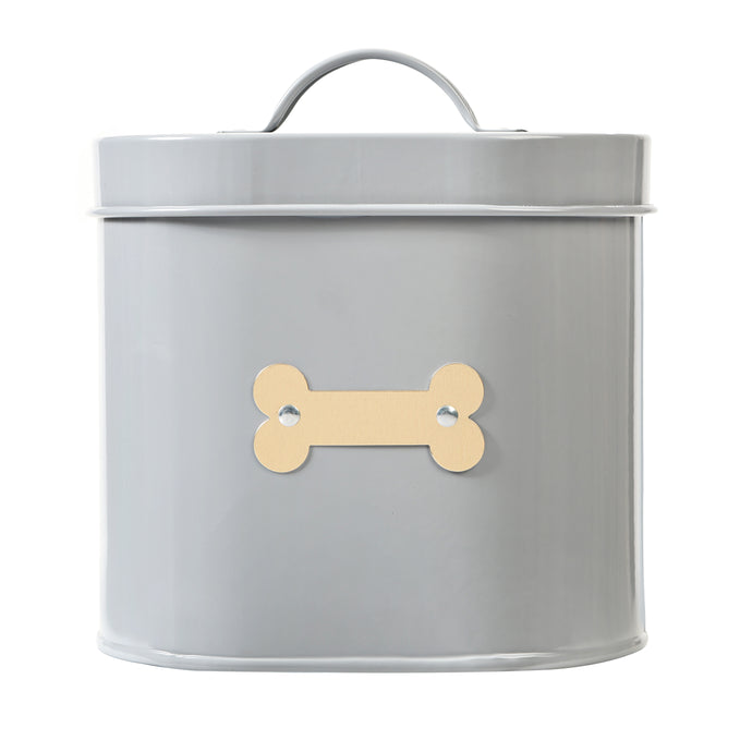 CHESHIRE OVAL PET TREAT CANISTER GREY - Park Life Designs