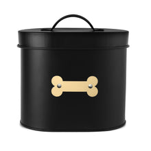 Load image into Gallery viewer, CHESHIRE OVAL PET TREAT CANISTER BLACK - Park Life Designs
