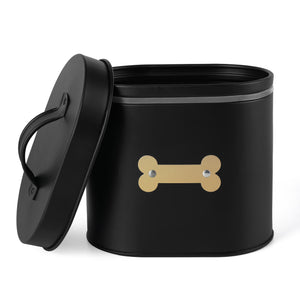 CHESHIRE OVAL PET TREAT CANISTER BLACK - Park Life Designs