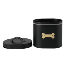 Load image into Gallery viewer, CHESHIRE OVAL PET TREAT CANISTER BLACK - Park Life Designs