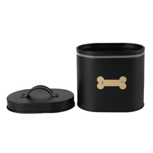 CHESHIRE OVAL PET TREAT CANISTER BLACK - Park Life Designs