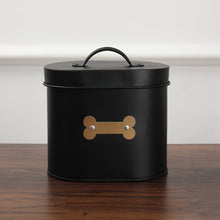 Load image into Gallery viewer, CHESHIRE OVAL PET TREAT CANISTER BLACK - Park Life Designs