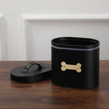 Load image into Gallery viewer, CHESHIRE OVAL PET TREAT CANISTER BLACK - Park Life Designs