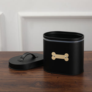 CHESHIRE OVAL PET TREAT CANISTER BLACK - Park Life Designs