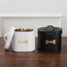 Load image into Gallery viewer, CHESHIRE OVAL PET TREAT CANISTER BLACK - Park Life Designs