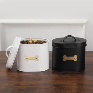 CHESHIRE OVAL PET TREAT CANISTER BLACK - Park Life Designs