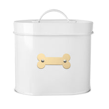 Load image into Gallery viewer, CHESHIRE OVAL PET TREAT CANISTER WHITE - Park Life Designs