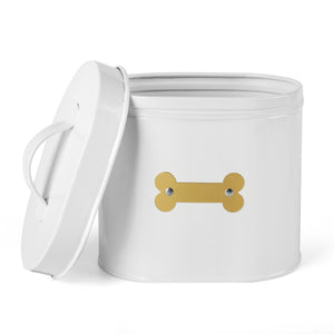 CHESHIRE OVAL PET TREAT CANISTER WHITE - Park Life Designs