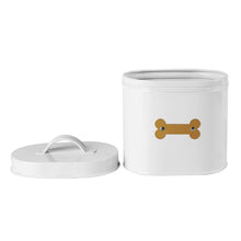 Load image into Gallery viewer, CHESHIRE OVAL PET TREAT CANISTER WHITE - Park Life Designs