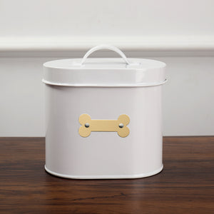 CHESHIRE OVAL PET TREAT CANISTER WHITE - Park Life Designs