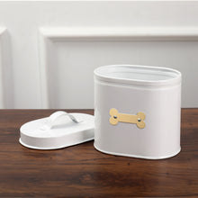 Load image into Gallery viewer, CHESHIRE OVAL PET TREAT CANISTER WHITE - Park Life Designs