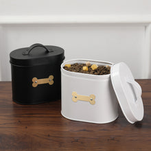 Load image into Gallery viewer, CHESHIRE OVAL PET TREAT CANISTER WHITE - Park Life Designs