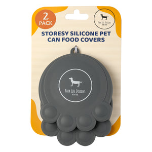 STORESY SILICONE PET CAN FOOD COVERS SET OF TWO - GRAY - Park Life Designs