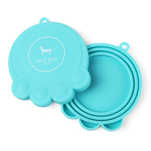 STORESY SILICONE PET CAN FOOD COVERS SET OF TWO - BLUE - Park Life Designs