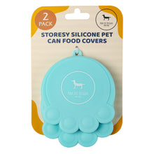 Load image into Gallery viewer, STORESY SILICONE PET CAN FOOD COVERS SET OF TWO - BLUE - Park Life Designs
