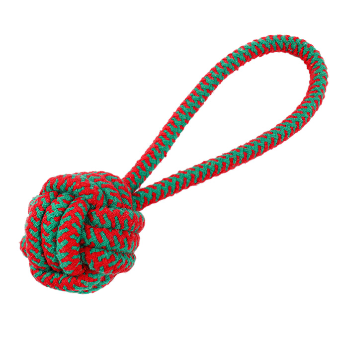 (ROPESY) TUG AND PLAY COTTON TOY (SMALL RED AND GREEN) - Park Life Designs