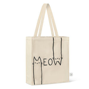 MEOW TOTE BAG CREAM - Park Life Designs