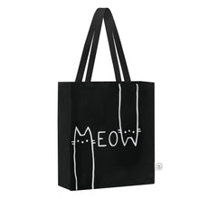 Load image into Gallery viewer, MEOW TOTE BAG BLACK - Park Life Designs