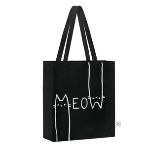 MEOW TOTE BAG BLACK - Park Life Designs